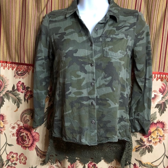 art class Other - Camo Top With Lace Back On Bottom Half